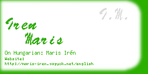iren maris business card